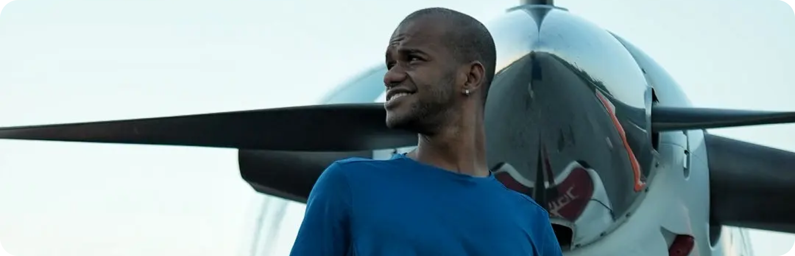 Syam Kumar with plane